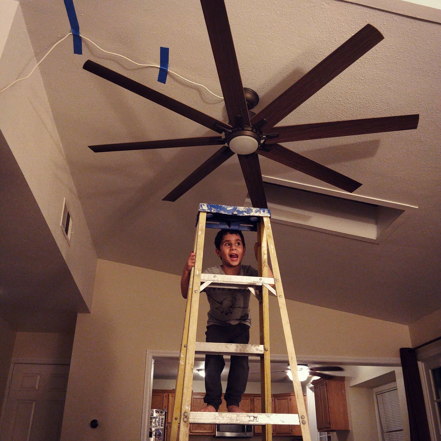 Ceiling fan assembly is finished