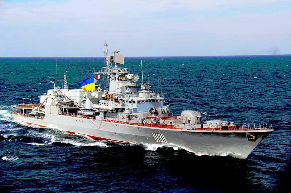 Ukrainian Navy flagship Hetman Sahaidachny scuttled by Ukrainian forces...