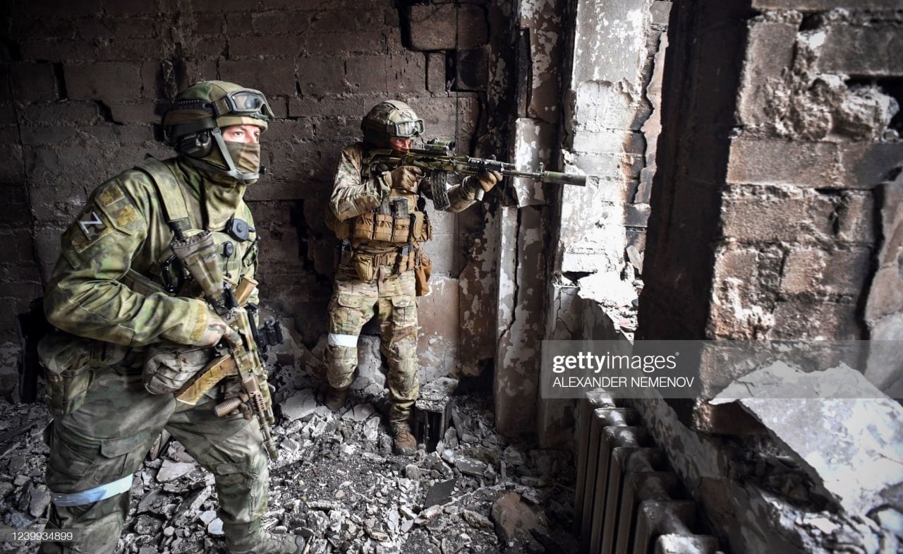 Russian special forces in Mariupol, Ukraine