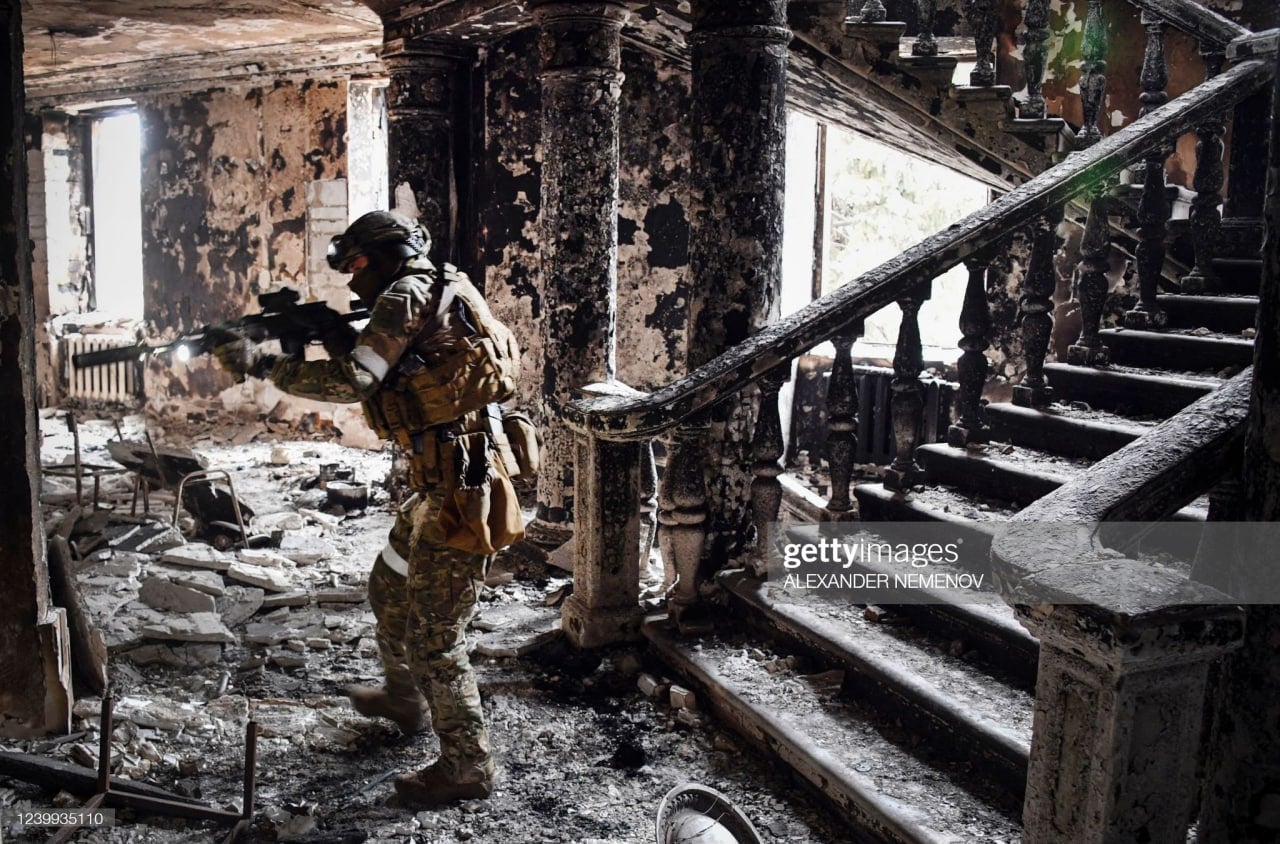 Russian special forces in Mariupol, Ukraine