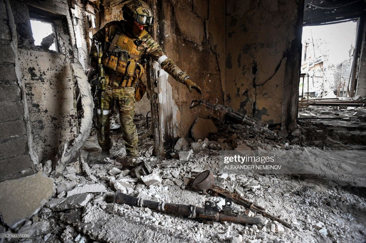 Russian special forces in Mariupol, Ukraine