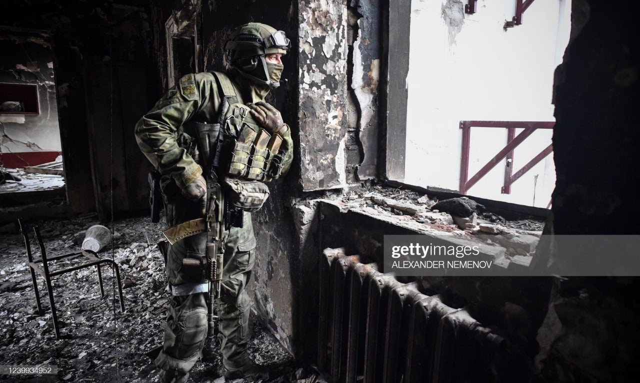 Russian special forces in Mariupol, Ukraine