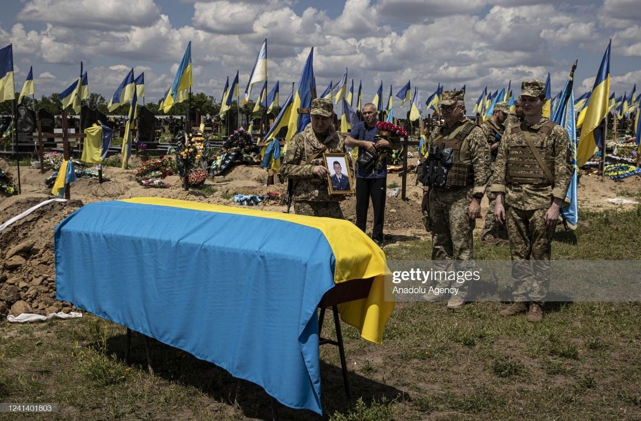 Cemetery for Ukrainian soldiers in Kharkov, Ukraine