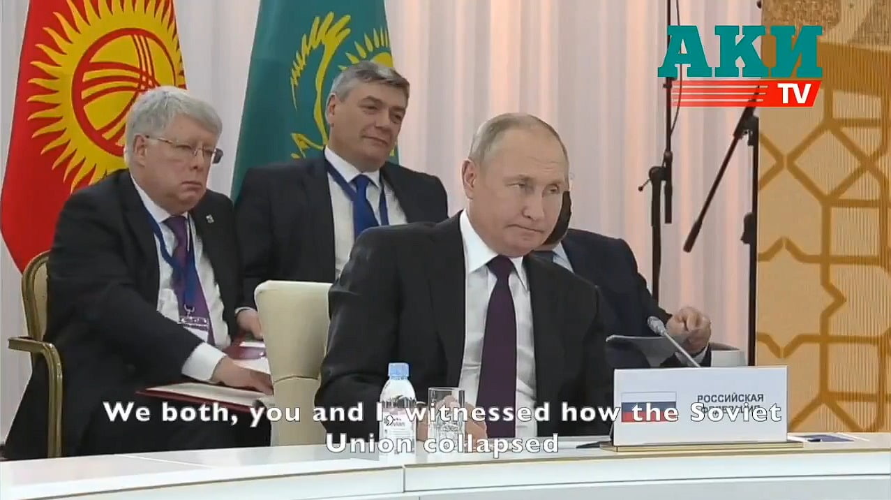 Tajikistan president Rahmon reminds Russian president Putin of how...