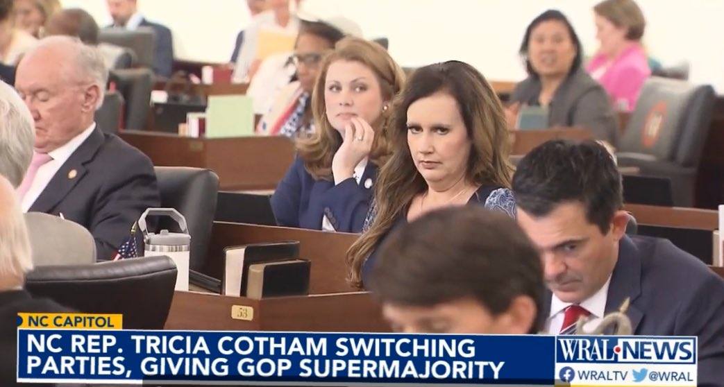 Democrat Cotham switches parties, giving North Carolina GOP a...