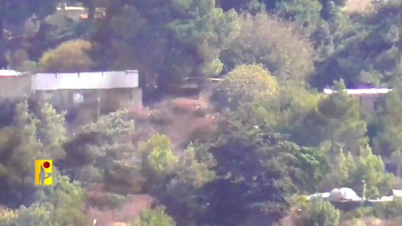 Hezbollah Kornet strike on Israeli security checkpoint in Israel...