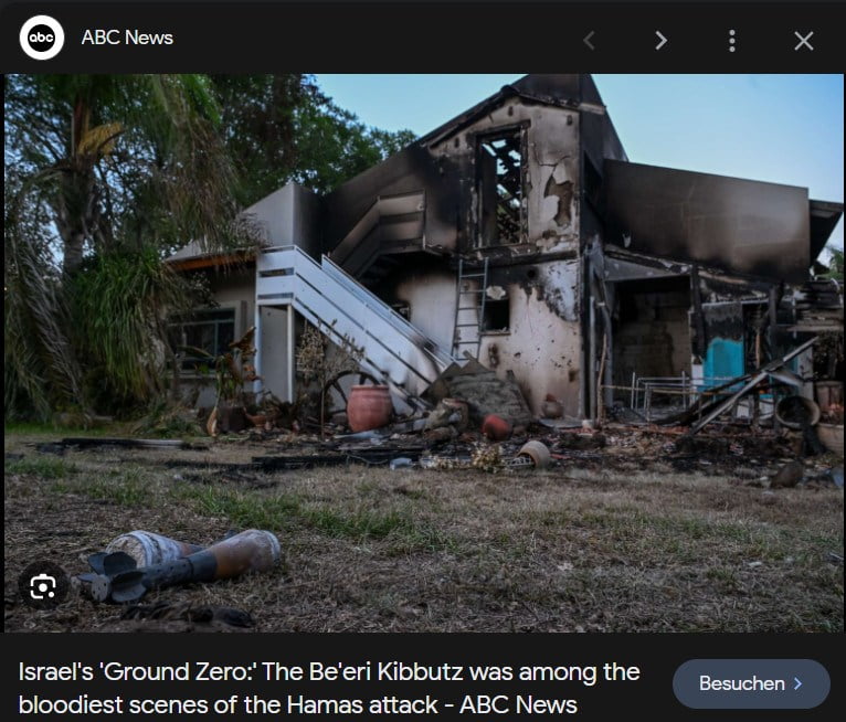 In Kibbutz Be'eri, where the massacre of Israeli women...