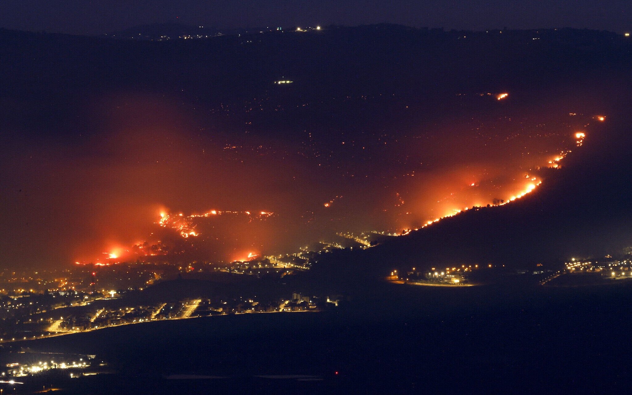 Hezbollah missile strikes on northern Israel caused wildfires