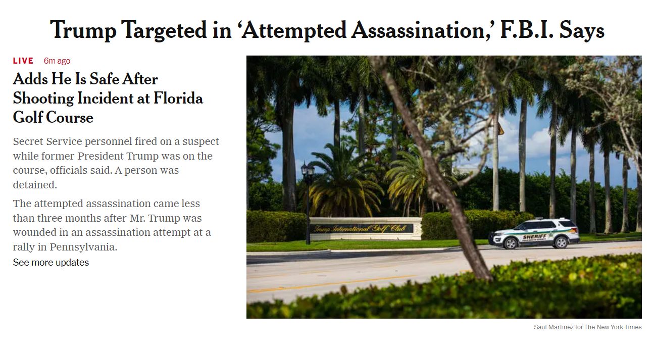 A second assassination attempt on Trump failed