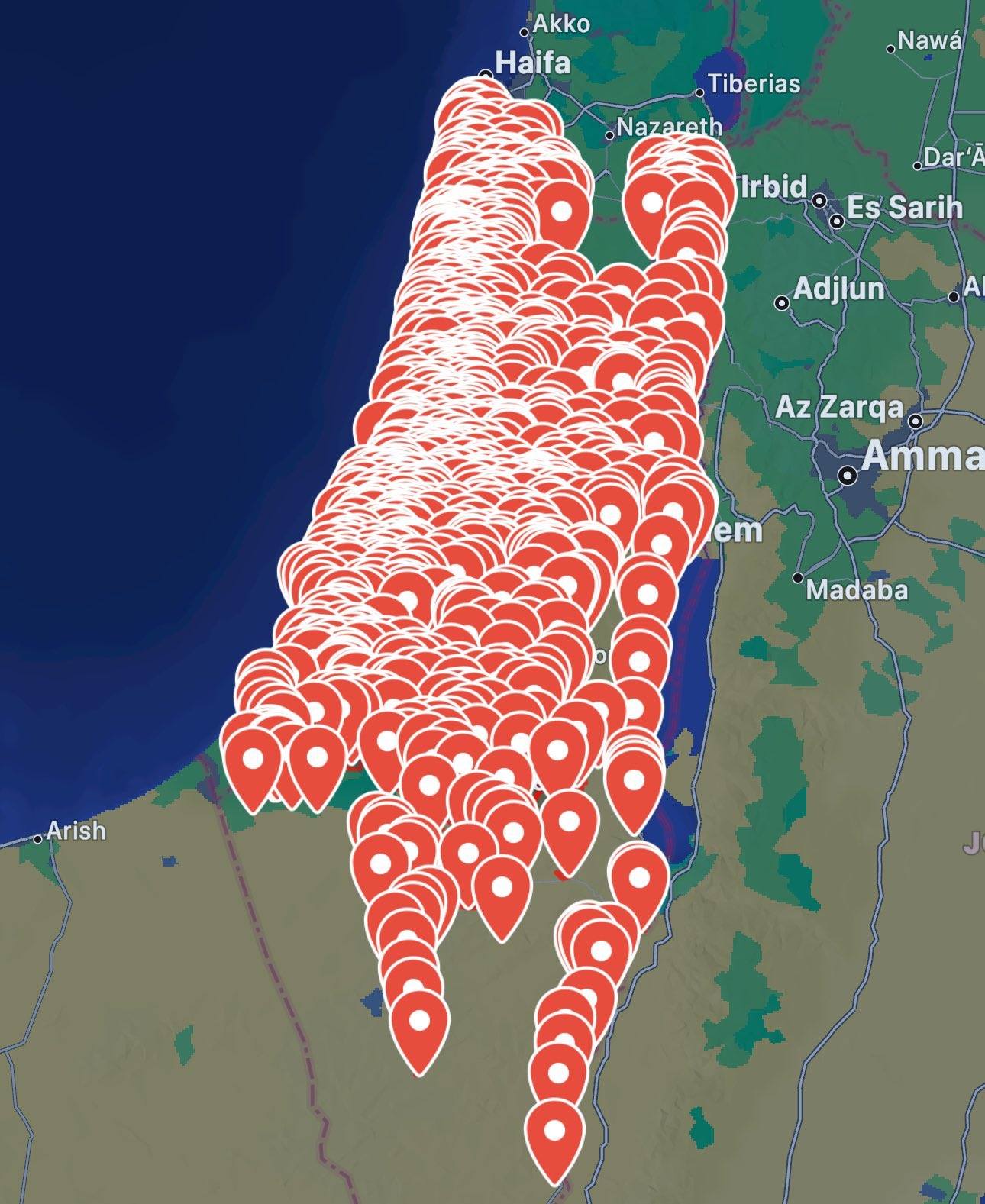 Sirens all across Israel in anticipation of Iranian missiles