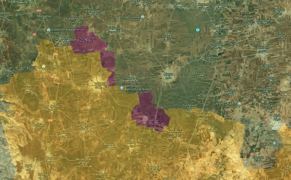 Kurdish-led SDF losing more territory to Turkish-backed SNA advancing...